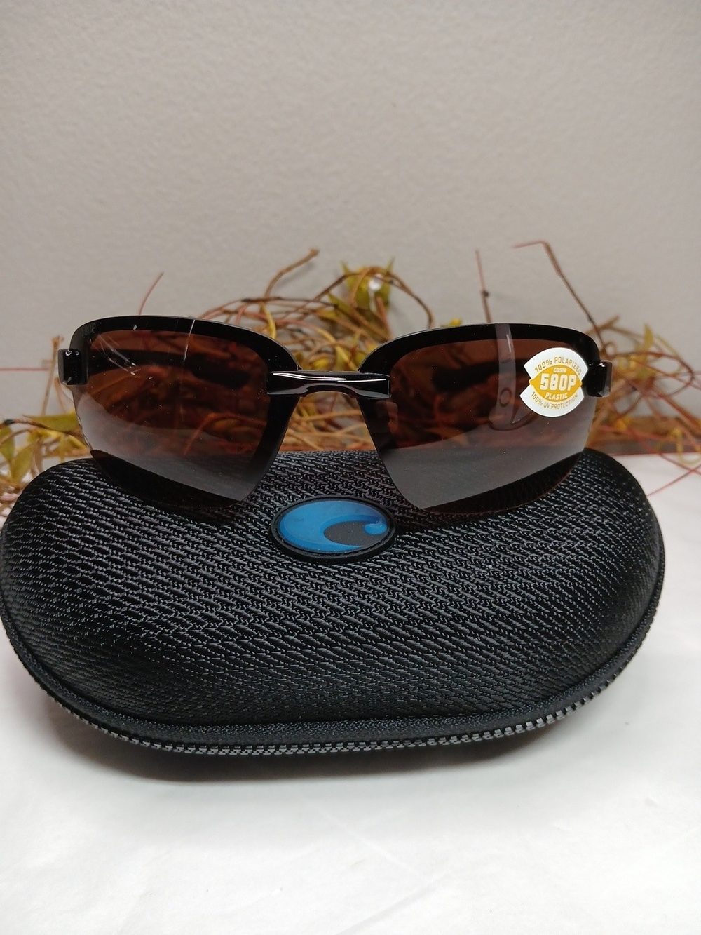 Costa Rimless Sunglasses in Brown with Brown Lenses